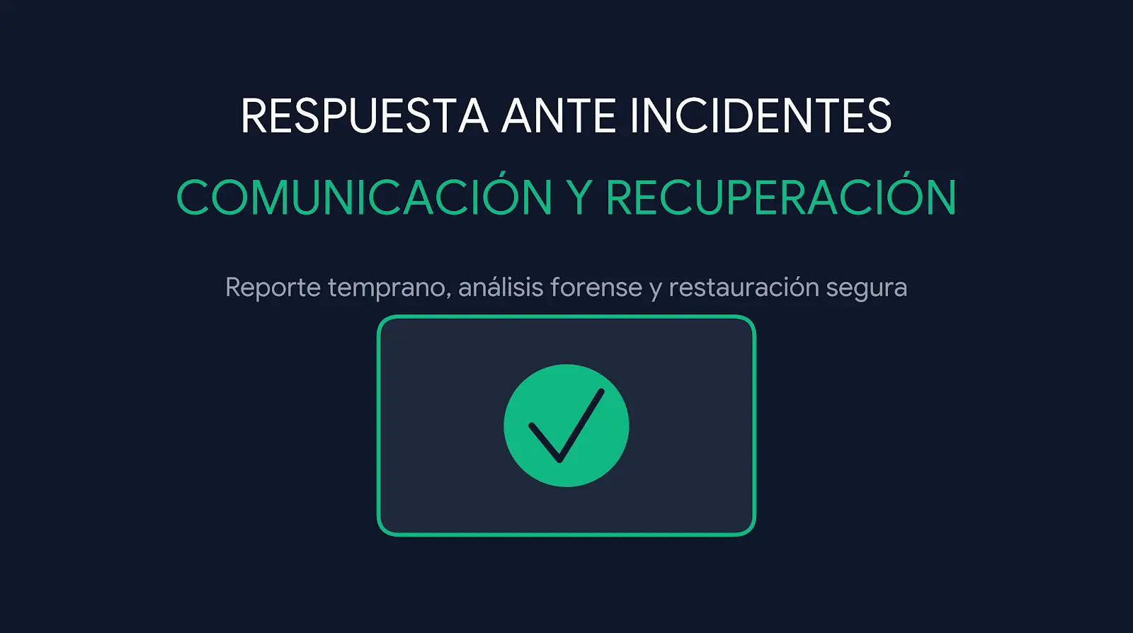 Cadena de Comunicación, Análisis y Recuperación
